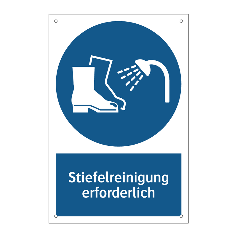 Stiefelreinigung erforderlich