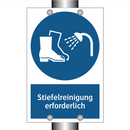 Stiefelreinigung erforderlich