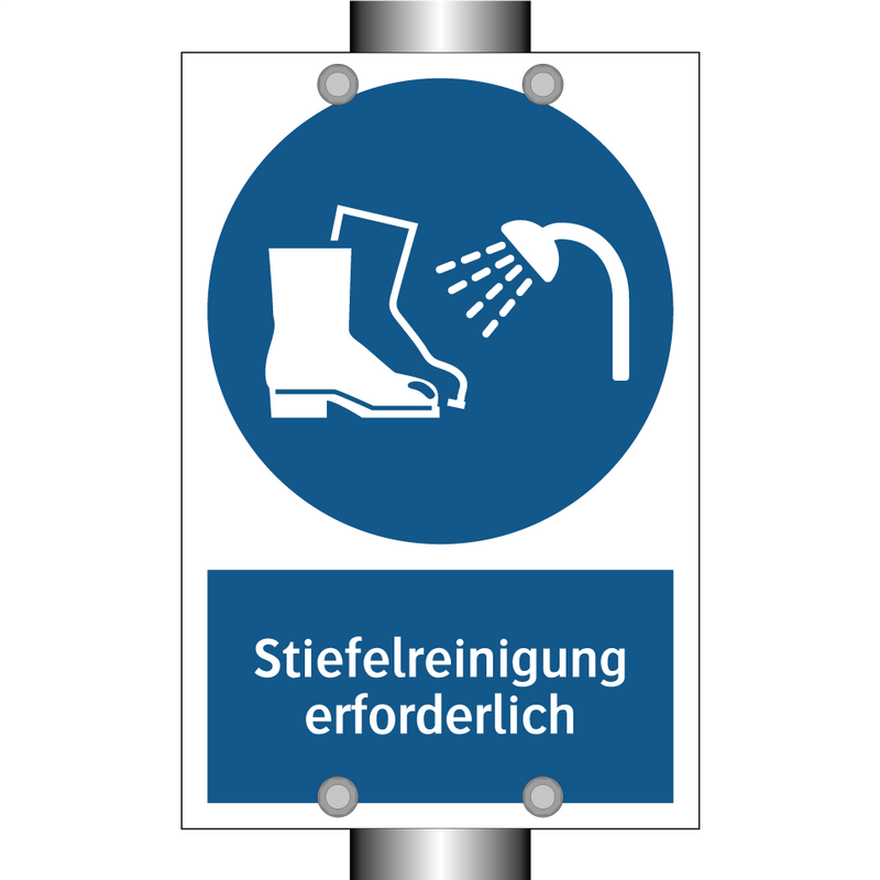 Stiefelreinigung erforderlich