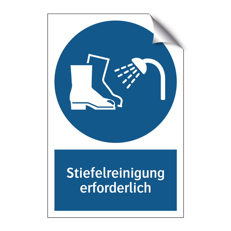 Stiefelreinigung erforderlich