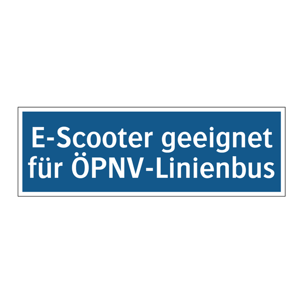 E-Scooter geeignet für ÖPNV-Linienbus