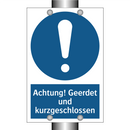 Achtung! Geerdet und kurzgeschlossen