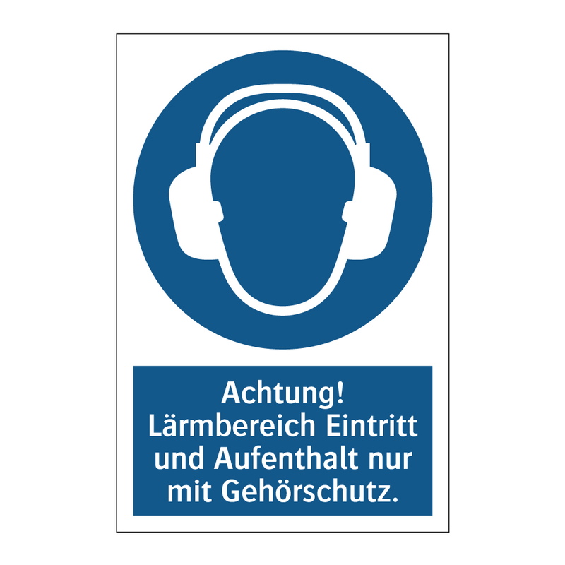 Achtung! Lärmbereich Eintritt und Aufenthalt nur mit Gehörschutz.