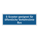 E-Scooter geeignet für öffentliche Verkehrslinie Bus