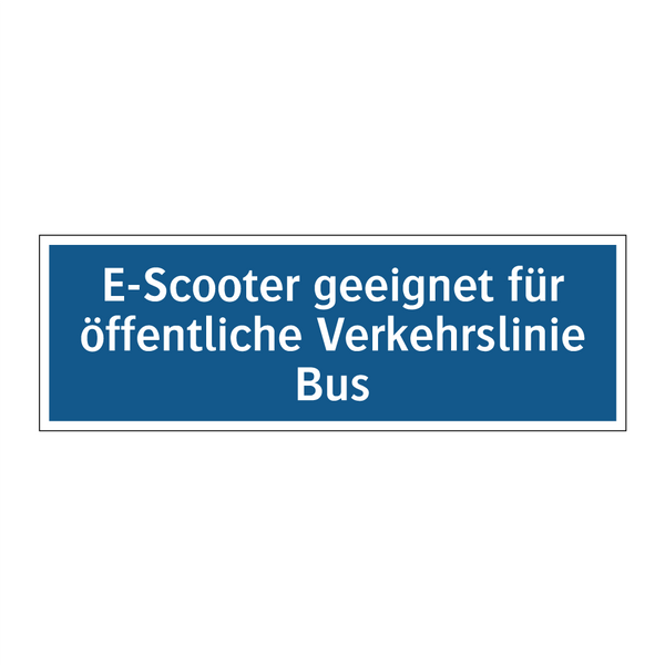 E-Scooter geeignet für öffentliche Verkehrslinie Bus
