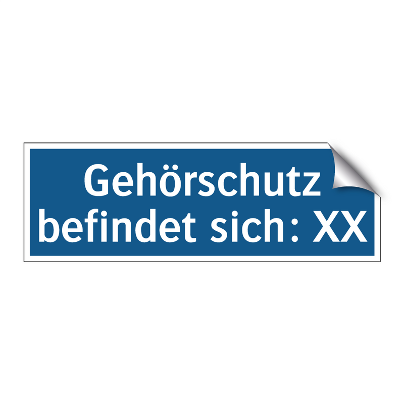 Gehörschutz befindet sich: XX