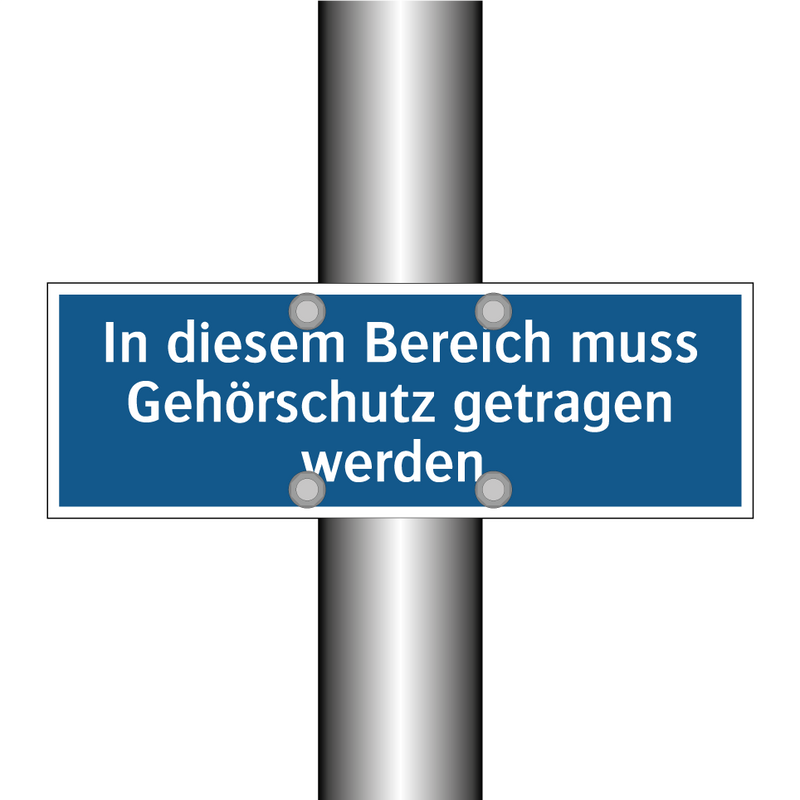 In diesem Bereich muss Gehörschutz getragen werden.