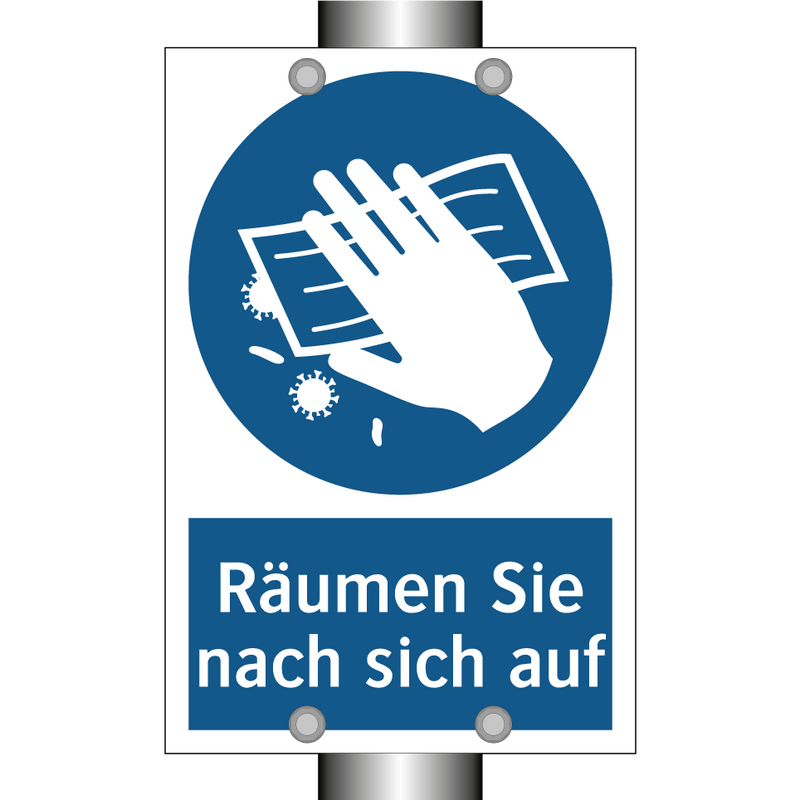 Räumen Sie nach sich auf