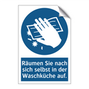 Räumen Sie nach sich selbst in der Waschküche auf.