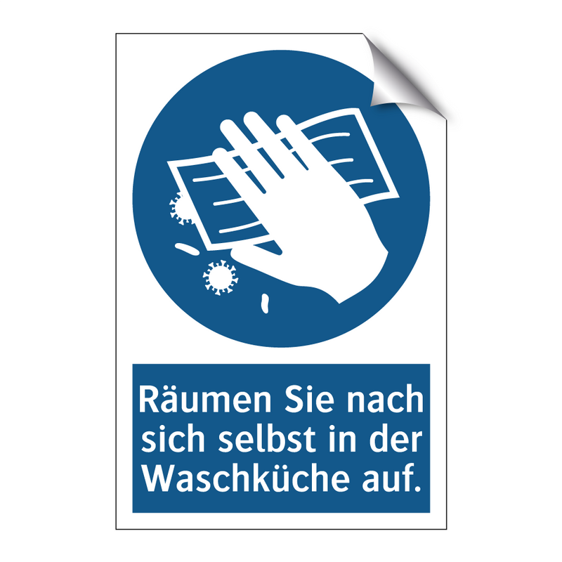 Räumen Sie nach sich selbst in der Waschküche auf.