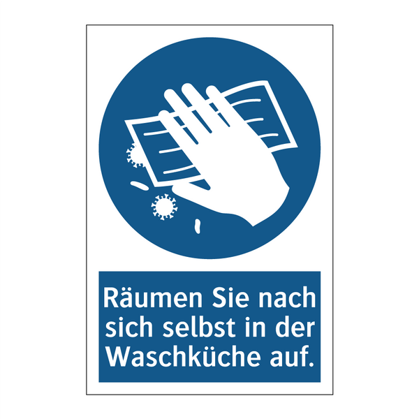 Räumen Sie nach sich selbst in der Waschküche auf.