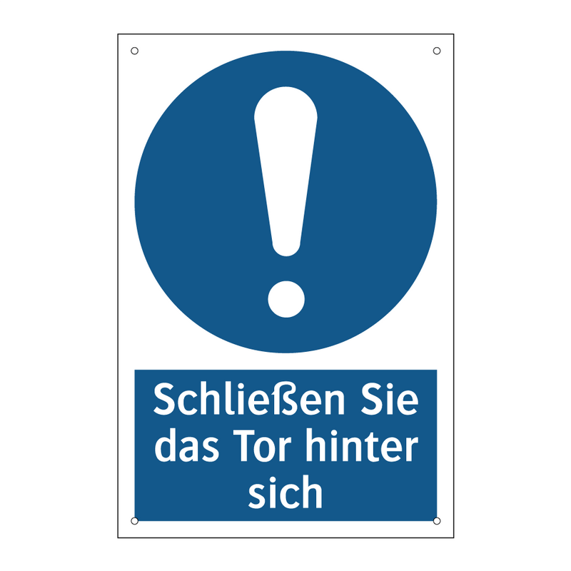 Schließen Sie das Tor hinter sich