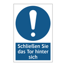 Schließen Sie das Tor hinter sich