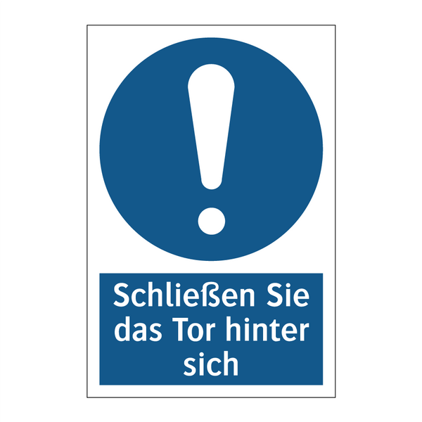 Schließen Sie das Tor hinter sich