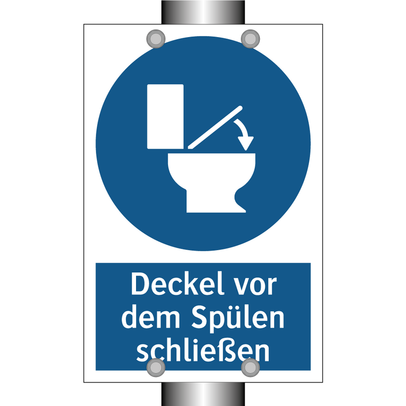 Deckel vor dem Spülen schließen
