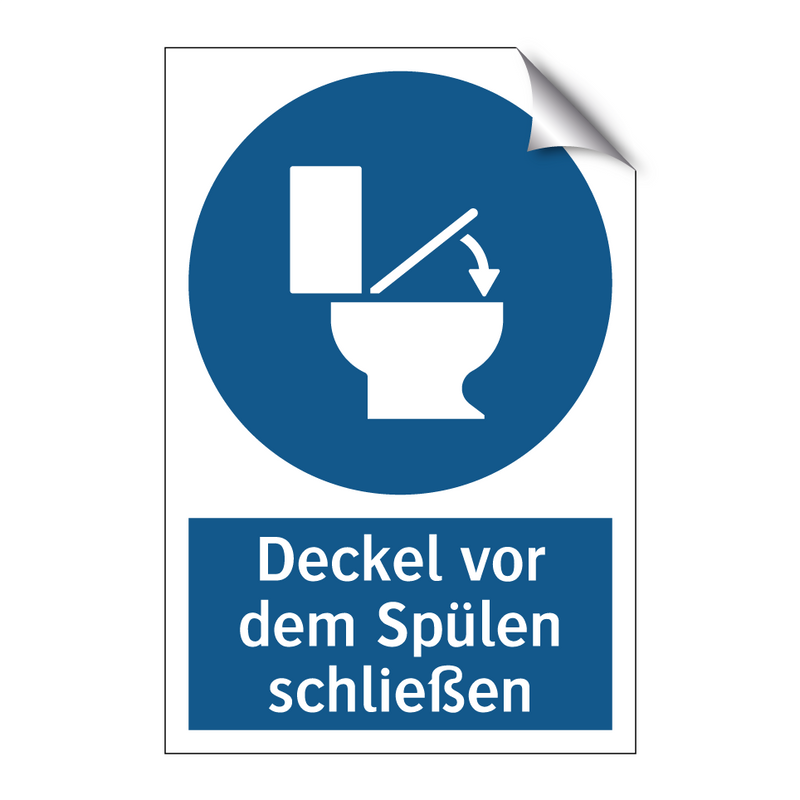 Deckel vor dem Spülen schließen