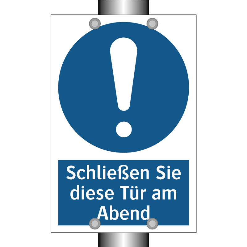 Schließen Sie diese Tür am Abend