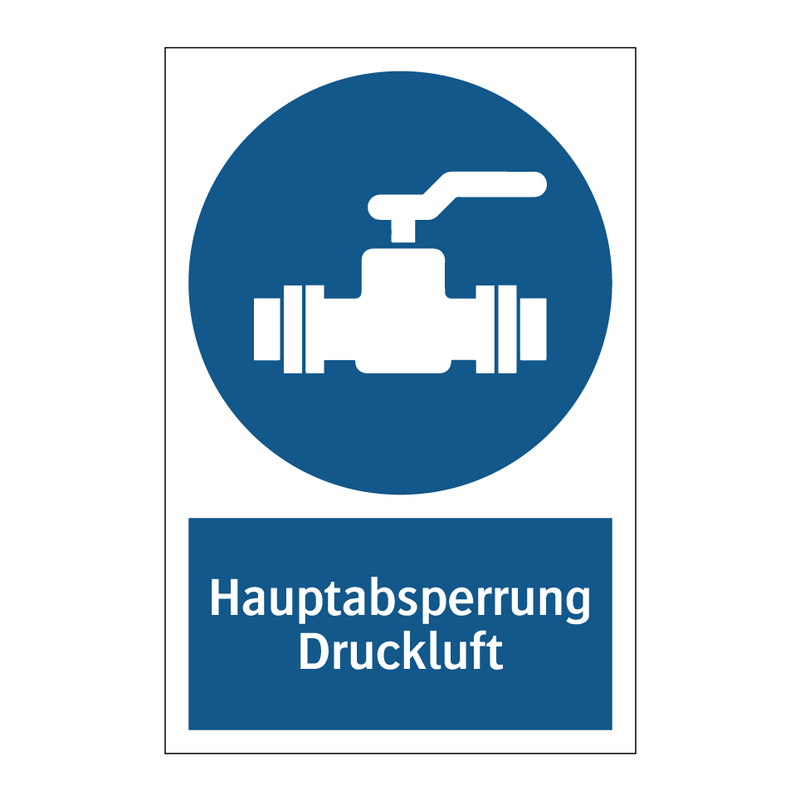 Hauptabsperrung Druckluft
