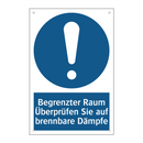 Begrenzter Raum Überprüfen Sie auf brennbare Dämpfe