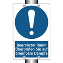 Begrenzter Raum Überprüfen Sie auf brennbare Dämpfe