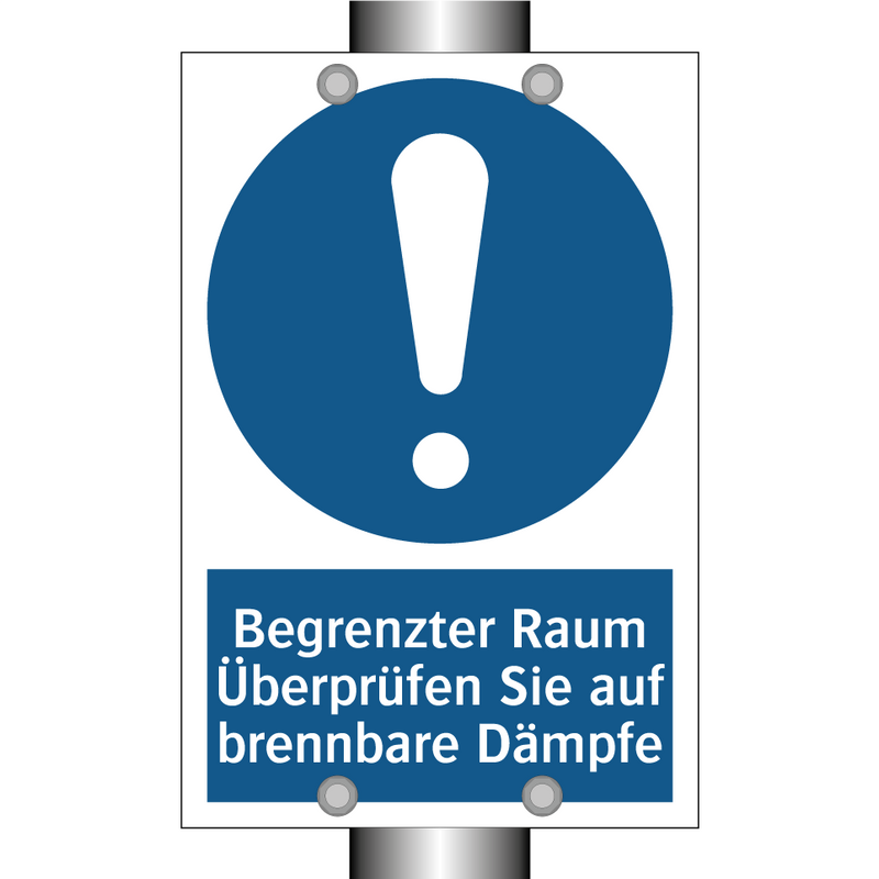 Begrenzter Raum Überprüfen Sie auf brennbare Dämpfe