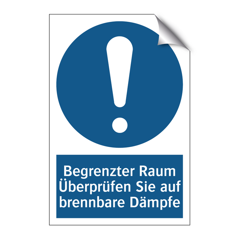 Begrenzter Raum Überprüfen Sie auf brennbare Dämpfe