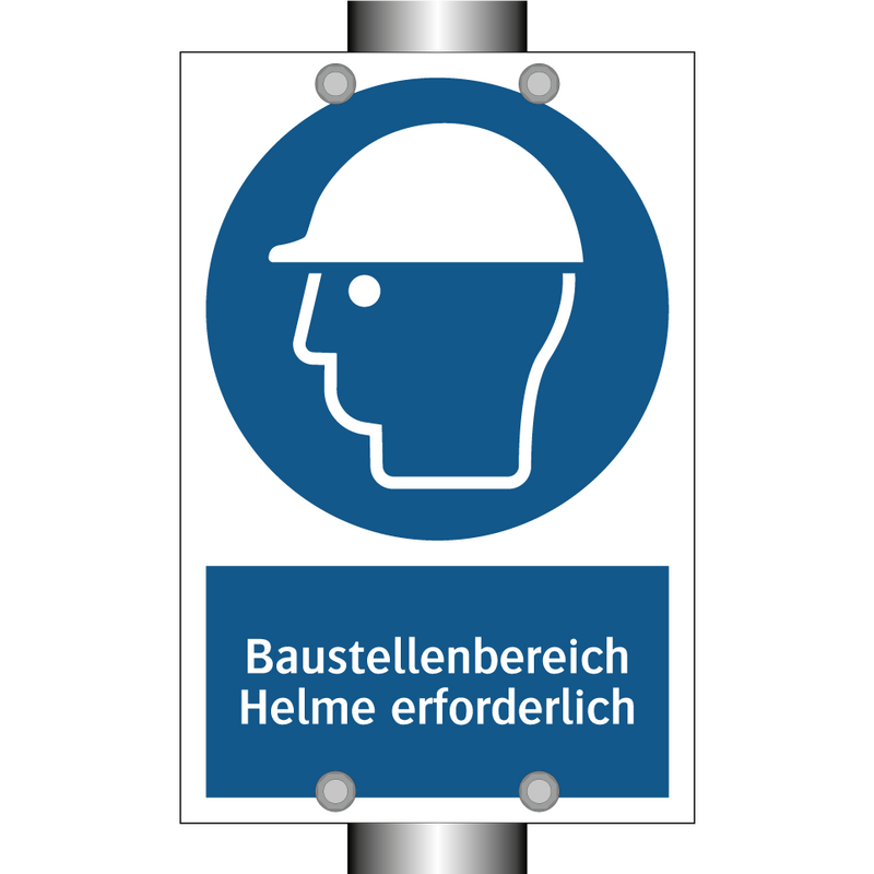 Baustellenbereich Helme erforderlich