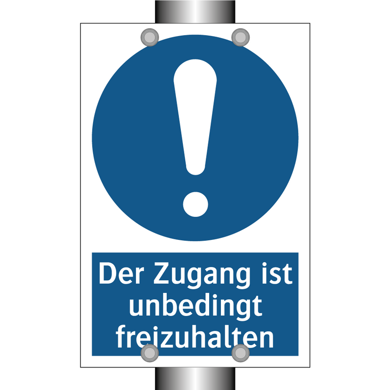 Der Zugang ist unbedingt freizuhalten