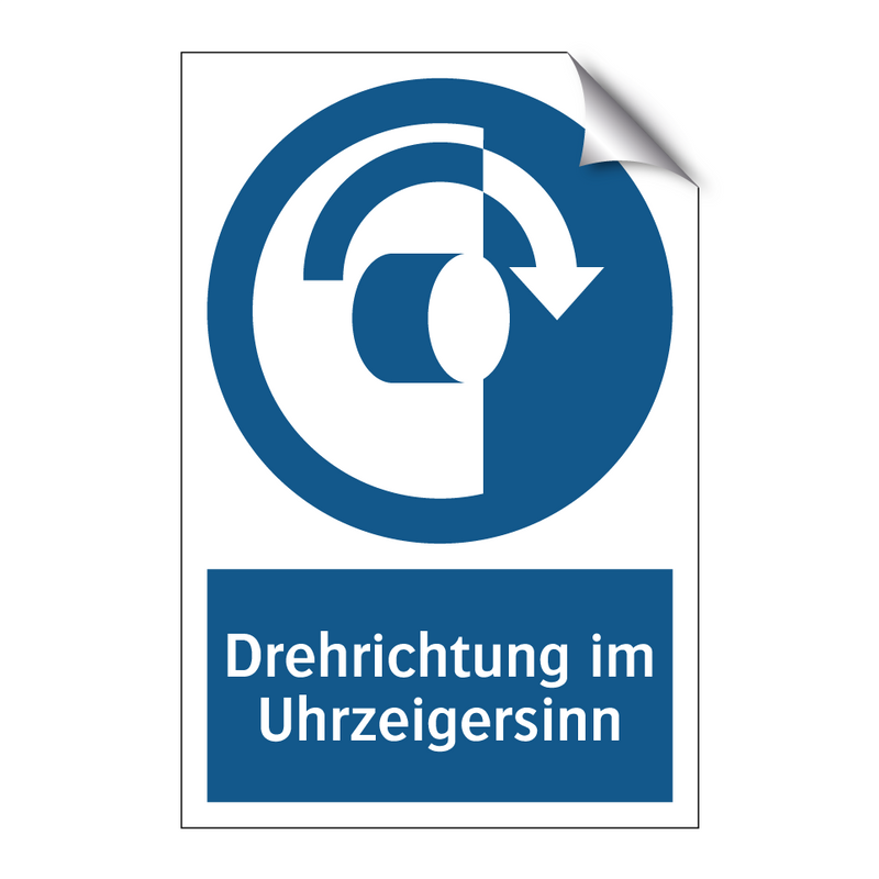 Drehrichtung im Uhrzeigersinn
