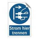 Strom hier trennen