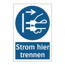 Strom hier trennen