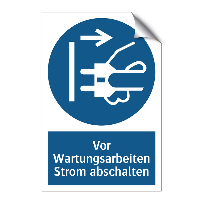 Vor Wartungsarbeiten Strom abschalten