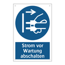 Strom vor Wartung abschalten