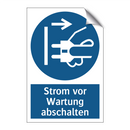 Strom vor Wartung abschalten