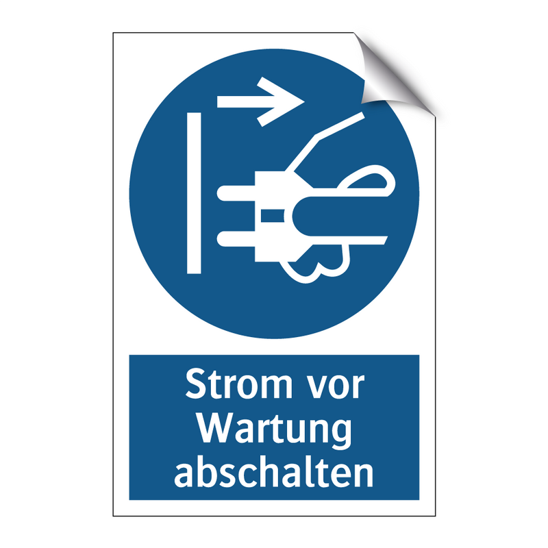 Strom vor Wartung abschalten
