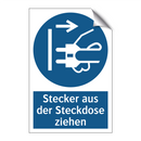 Stecker aus der Steckdose ziehen