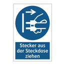 Stecker aus der Steckdose ziehen