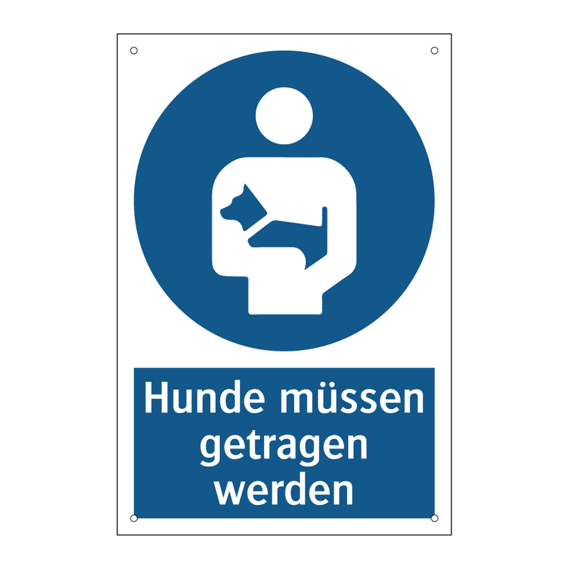 Hunde müssen getragen werden