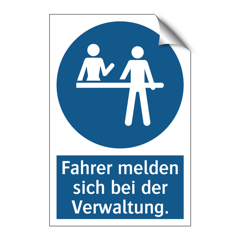 Fahrer melden sich bei der Verwaltung.