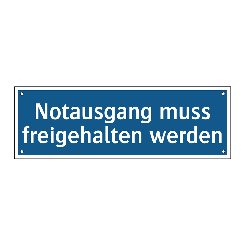 Notausgang muss freigehalten werden