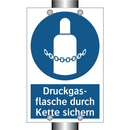Druckgas- flasche durch Kette sichern