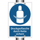 Druckgasflasche durch Kette sichern