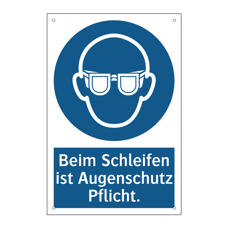 Beim Schleifen ist Augenschutz Pflicht.