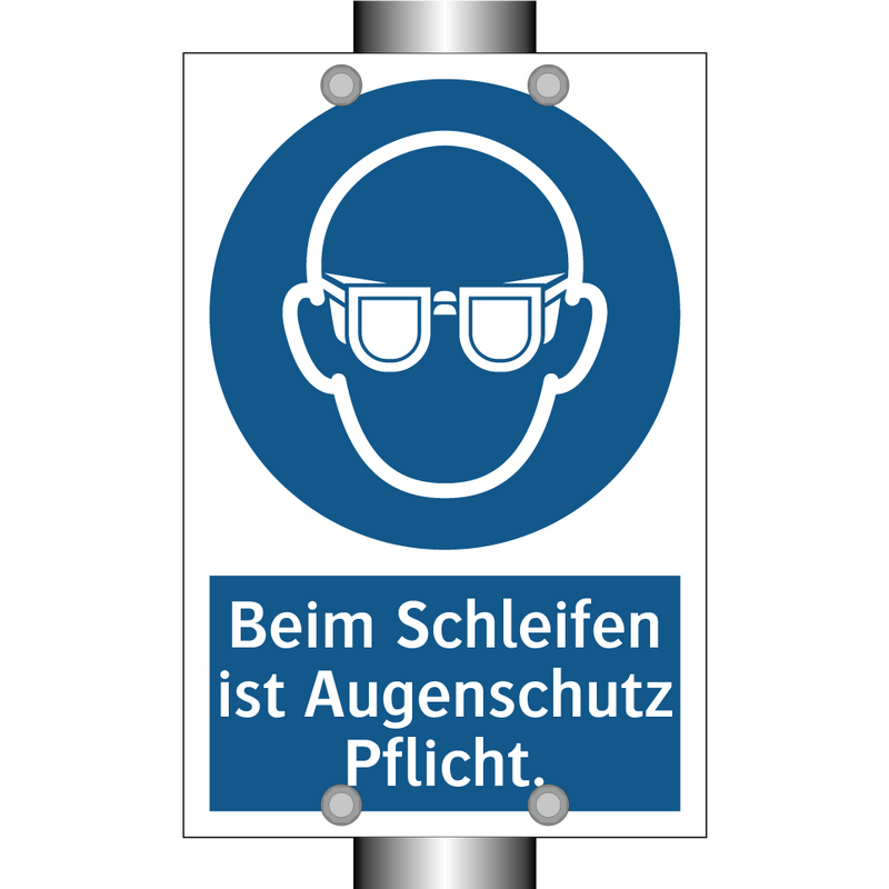 Beim Schleifen ist Augenschutz Pflicht.