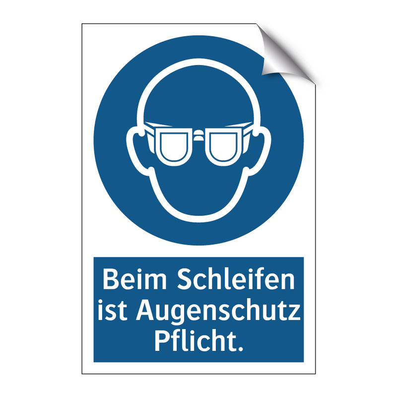 Beim Schleifen ist Augenschutz Pflicht.