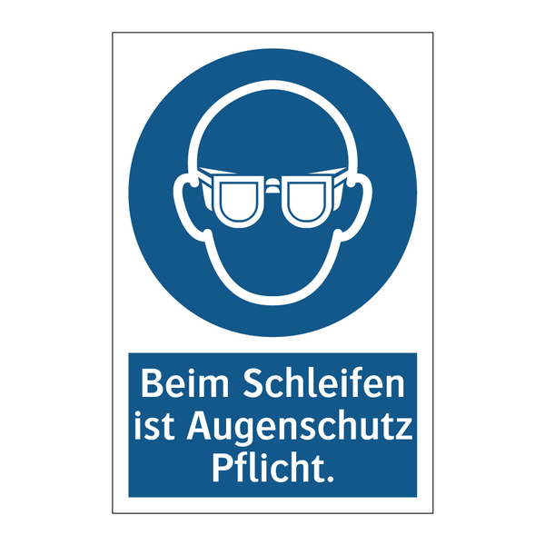 Beim Schleifen ist Augenschutz Pflicht.