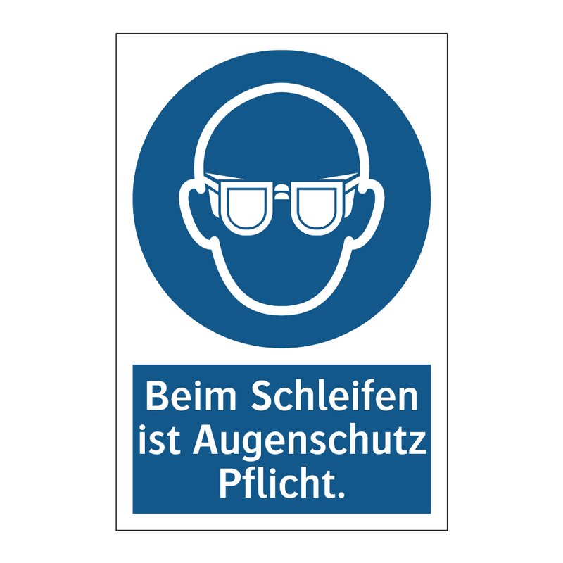 Beim Schleifen ist Augenschutz Pflicht.