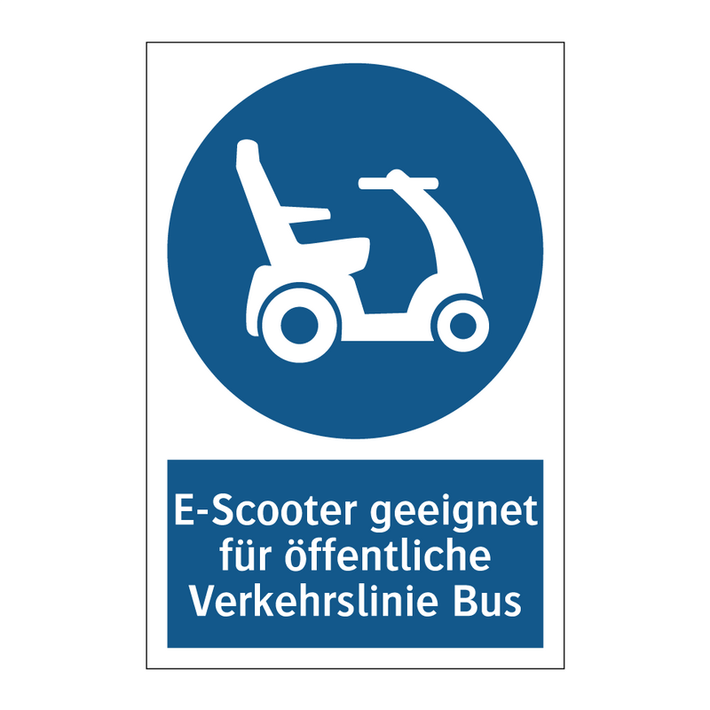 E-Scooter geeignet für öffentliche Verkehrslinie Bus