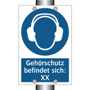 Gehörschutz befindet sich: XX
