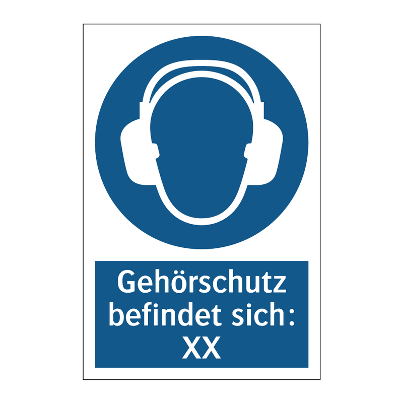 Gehörschutz befindet sich: XX